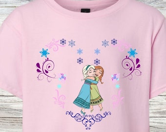 Elsa and Anna Shirt, Frozen Shirt, Disney Princesses Shirt, Disney Frozen Tee, Birthday Tee For Sister, Frozen Elsa Anna Tee, Frozen Sisters