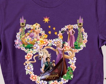 Rapunzel Tangled Movie Shirt, Disney Rapunzel Shirt, Tangled Pascal Shirt, Rapunzel Floral Shirt, Tangled Mickey Ears Themed Shirt, Disney