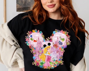 Sleeping Beauty Shirt Disney Princess Aurora Shirt Briar Rose Shirt, Aurora Princess Shirt, Flora Fauna Fairies, Sleeping Beauty Castle Tee