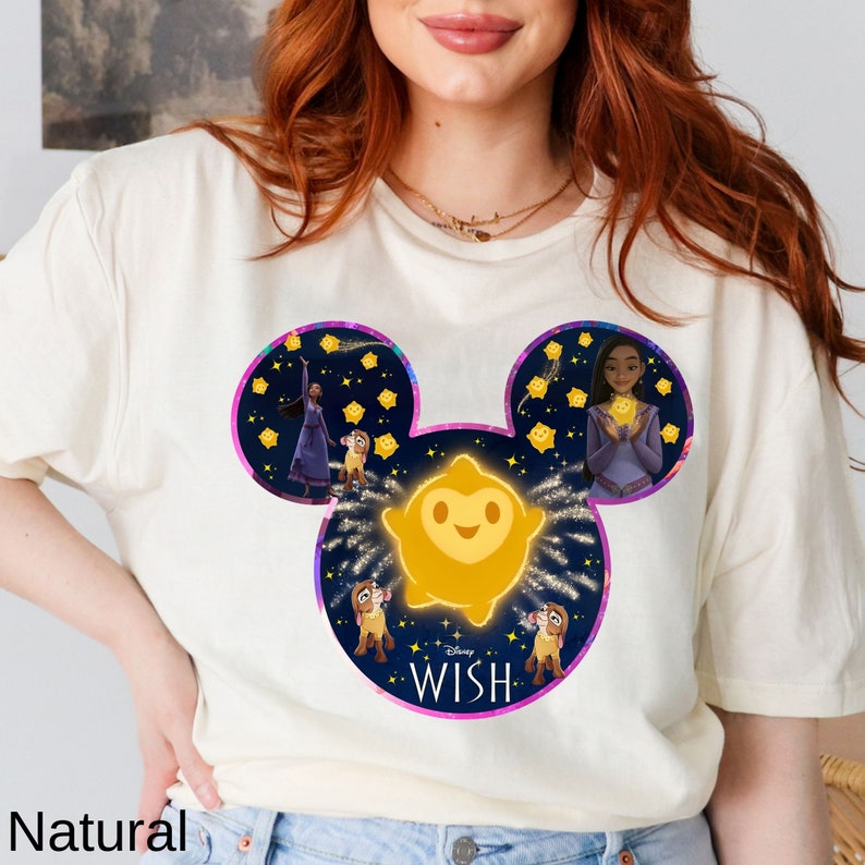 Disney Wish Movie Shirt, Disney Wish Star Shirt, Disney Wish Asha Valentino Star,Disney Star Shirt,Disney Wish Asha Shirt, Disney Wish Shirt image 6