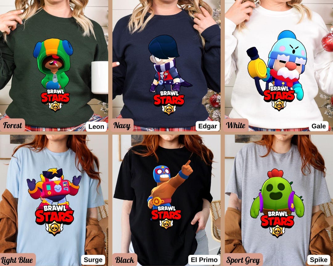 Brawl Stars Characters Shirt With Logo, Tee, Logo Sweatshirt