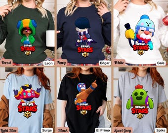 Brawl Stars Characters Shirt With Logo, Tee, Logo Sweatshirt & Hoodie