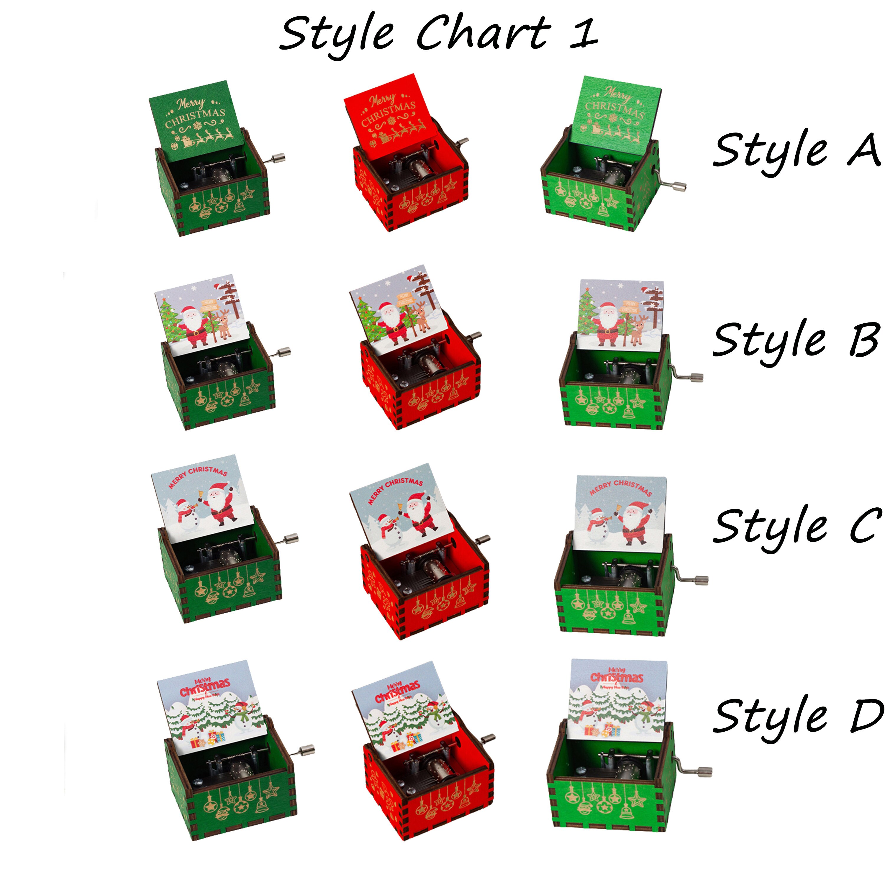 Christmas Gifts, Handmade Christmas Music Box, Wooden Music Box
