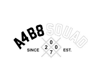 A4 B8 Squad Vinyl Tuning Auto Car Sticker Scheiben Aufkleber