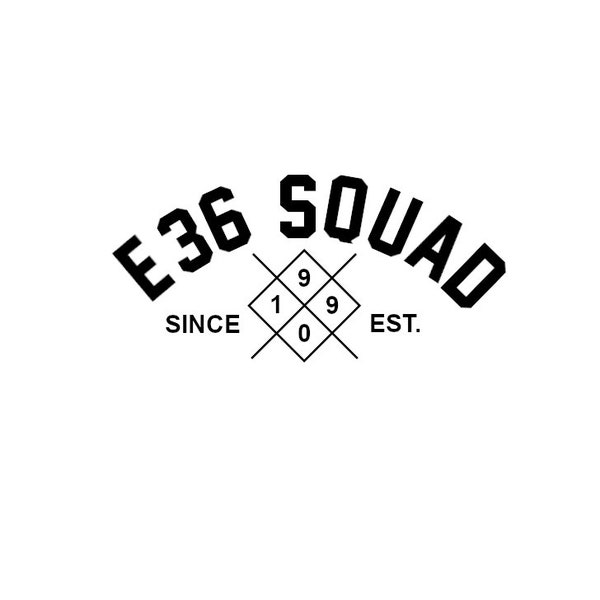 E36 Squad Tuning Auto Car Sticker Window Decal