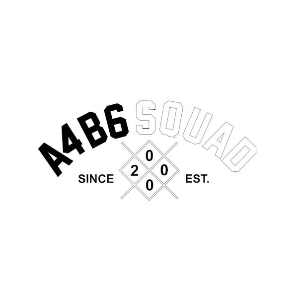 A4 B6 Squad Vinyl Tuning Auto Car Sticker Scheiben Aufkleber