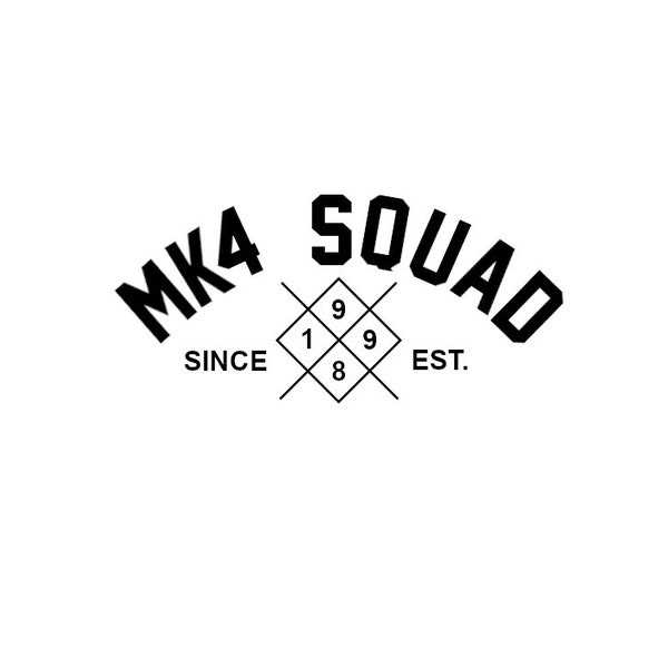 MK4 Squad Vinyl  Tuning Auto Car Sticker Scheiben Aufkleber