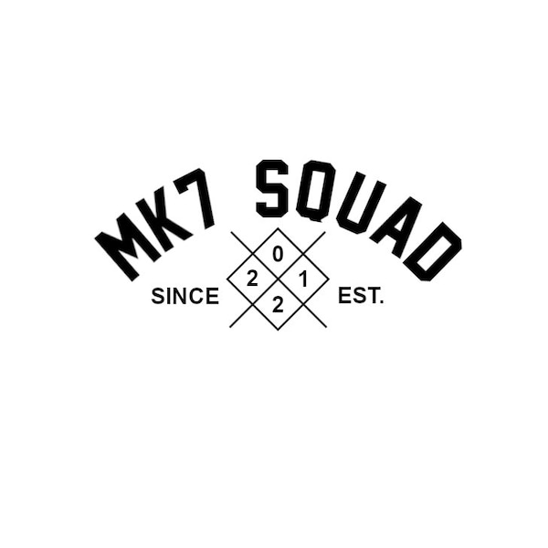 MK7 Squad Vinyl Tuning Auto Car Sticker Scheiben Aufkleber