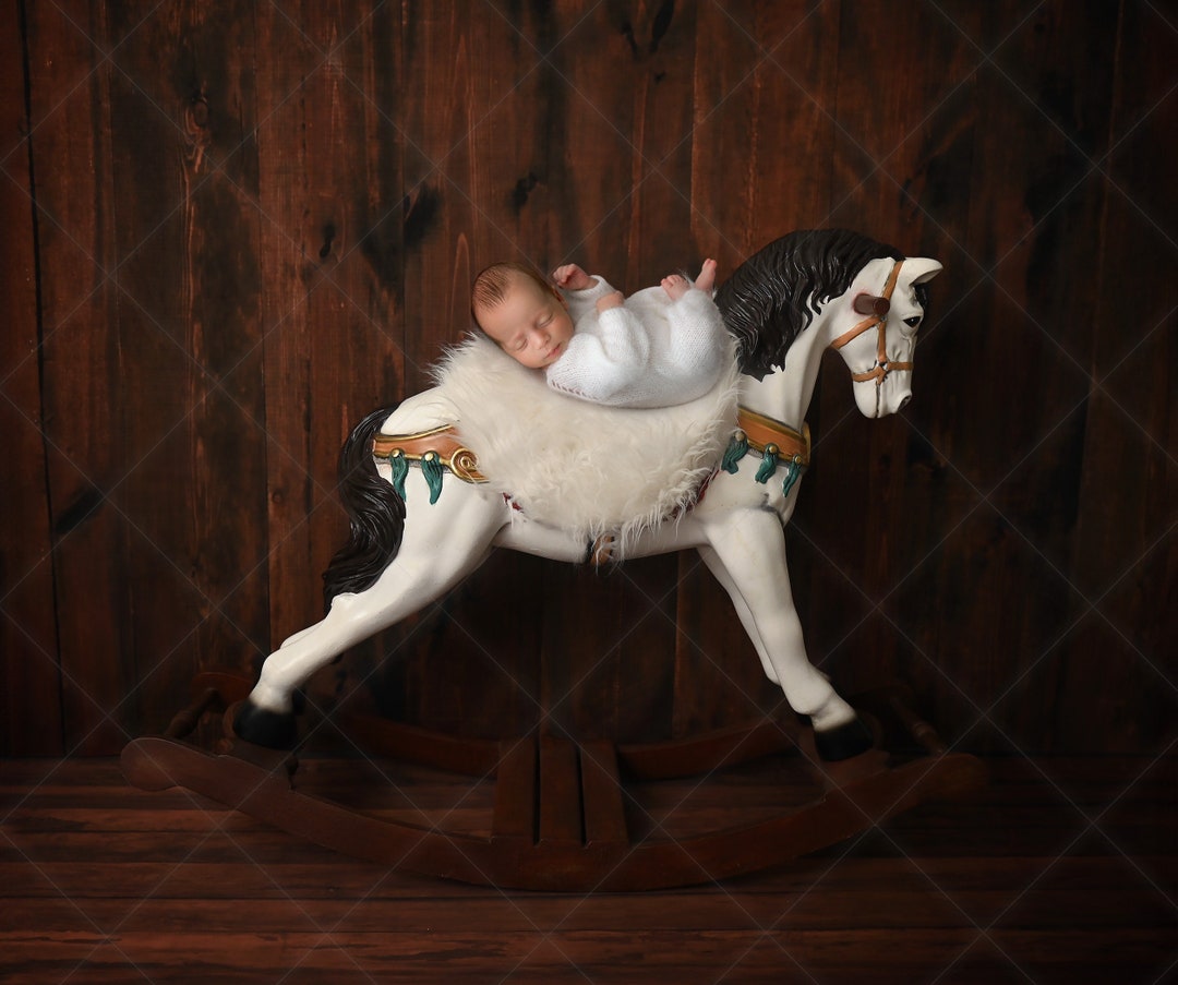 Rocking Horse Newborn Digital Backdrop Background - Etsy