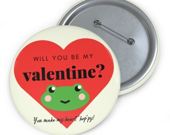 Valentine Pin Buttons for class/Confession Valentine Pins