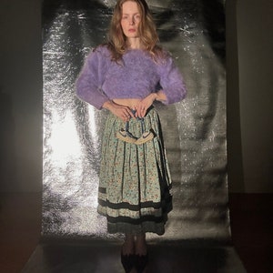 1950s printed cotton skirt