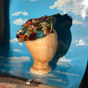 1950s velvet fruit hat