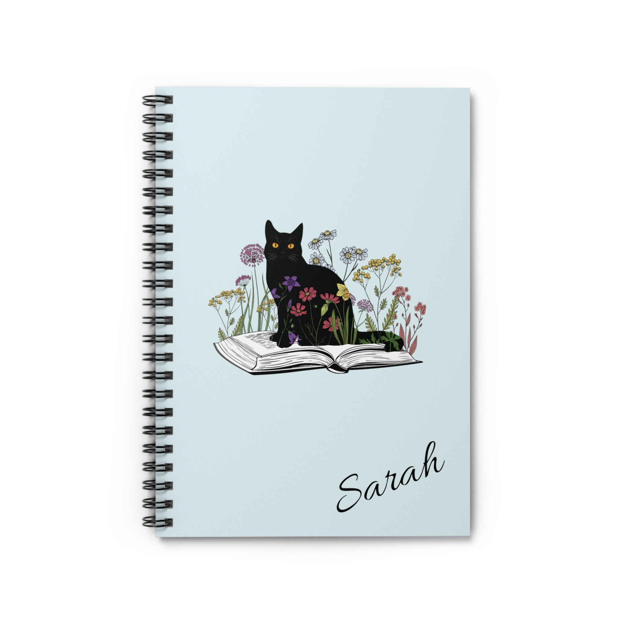 Kawaii Black Cat and Books Spiral Notebook, Cute Anime Black Cat Mental  Health Journal, Book Lover Student Notebook, Cat Lover 