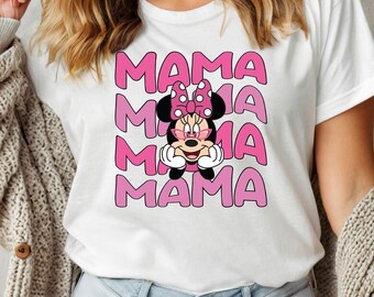 Mama T-shirt, Minnie Mouse T Shirt, Mama Mouse Shirt, Disney Trip Shirt, Mothers Day Shirt, Retro Disney Shirt, Disney Family Vacation Shirt