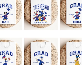 Personalized Disney Graduation Family T-Shirts, Mickey & Friends Disney Graduation 2025 T Shirt, Disney Graduation 2025, Gift for Graduate