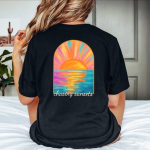 Coconut Girl Sunset T-shirt, Summer Vacation Beach Shirt, Salty Mermaidcore Tee for Surfer, Summer Vibes Surf Shirt, Summer Vacation Shirt