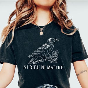 Comfort Colors® Anti-Authoritarian Tshirt, Ni Dieu Ni Maître, No God No Master, Anti Trump Shirt, Leftist Protest Shirt, Anarchist Shirt