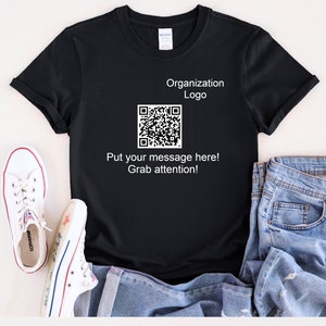 Custom QR Code Shirt Business Logo Shirt Gift for Social Worker T-shirt ...