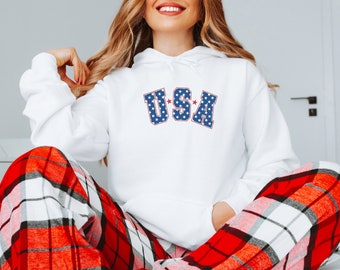 Patriotic USA Hoodie: 4th of July American Flag Sweatshirt