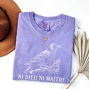 Anti-Authoritarian Comfort Colors Shirt, Ni Dieu Ni Maître, No God No Master, Anti Trump Shirt, Anarchist Shirt, Leftist Protest Shirt