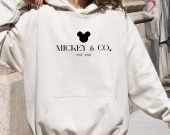 Mickey & Co Hoodie, Mickey and Co. est. 1928 Hoodie, Disney Hoodies, Disney Trip Hoodie, Mickey And Friends Hoodie, Disneyworld Hoodie