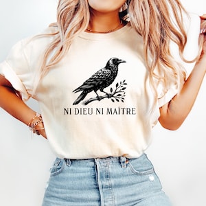 Comfort Colors® Anti-Authoritarian Shirt, Ni Dieu Ni Maître, No God No Master, Anti Trump Shirt, Anarchist Tee, Leftist Protest Shirt