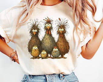 Funny Chicken Family Comfort Colors Shirt - Farm Animal Tee