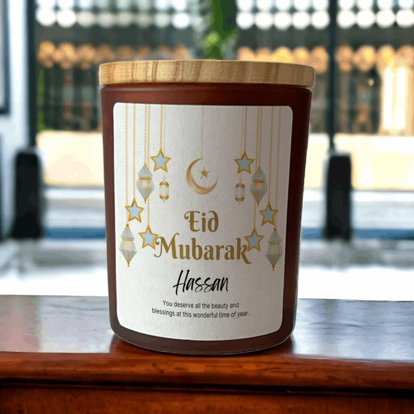 Eid Gift Eid Mubarak Personalised Gift Scented Soy Candle