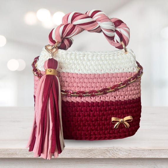 Crochet Handbag, Handmade crochet Bag, Handmade Handbag, Gift for her, woven handbag, Fashion Handbag
