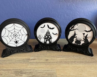 Spooky Halloween Decorative LED Tea Light Holders