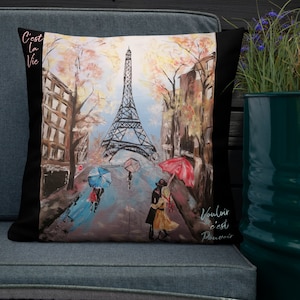 decorative eiffel tower cushion