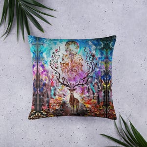 stag cushion acrylic print