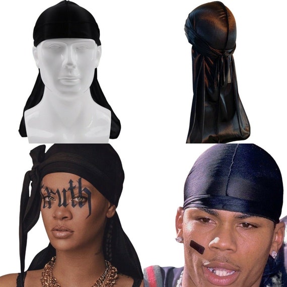 Durags For Men,silk-like Durags Satin Long-tail Head Wraps Silky