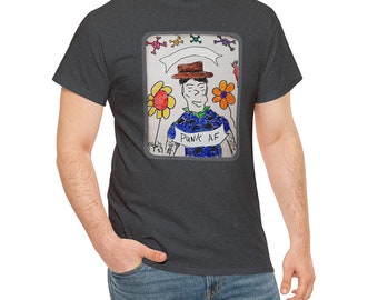 Punk AF Doodle Art T-Shirt, Unisex Cotton Graphic Tee