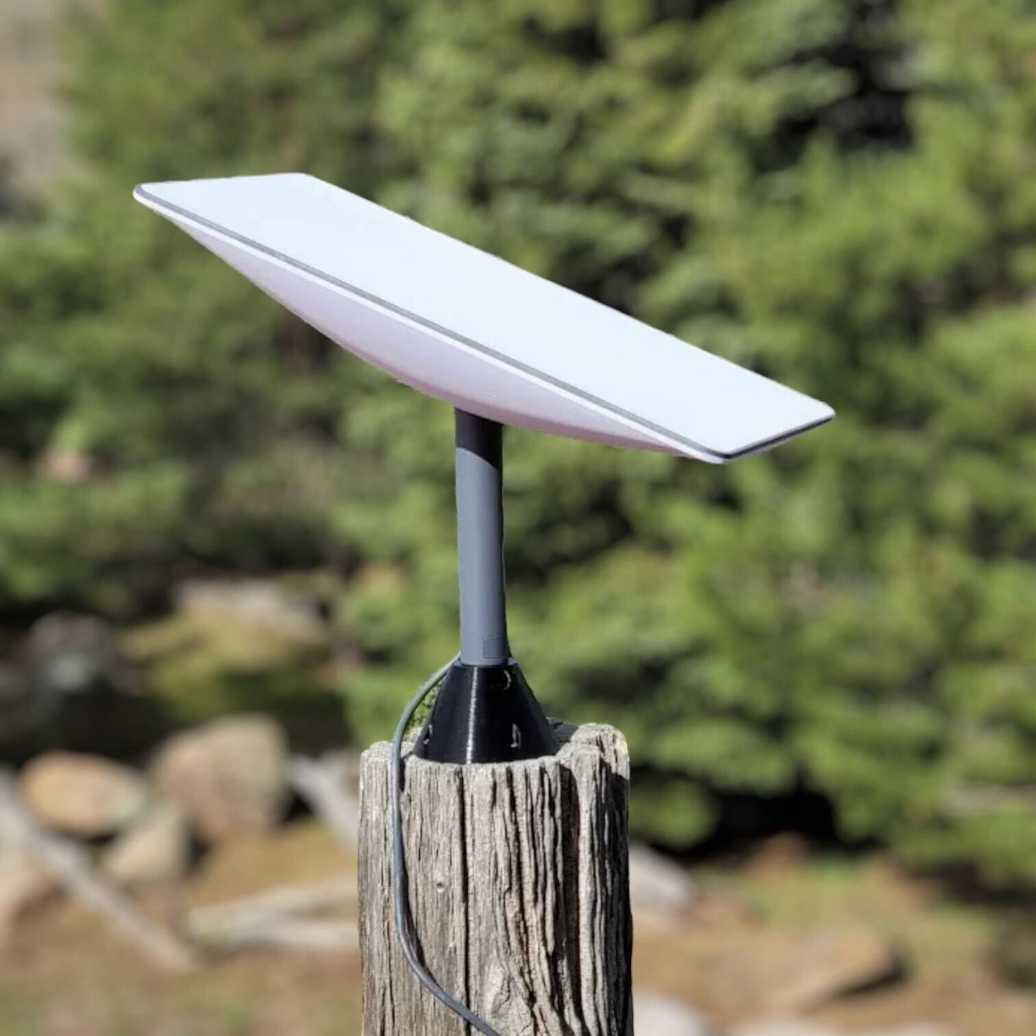 Post Mount For Starlink Dishy V2 (Gen 2) Square Rectangle Dish - Very Sturdy