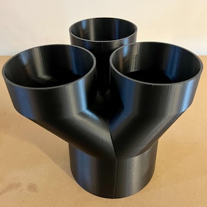 6&quot; to 4&quot; 3-Way Splitter Duct Connection for Woodwork Dust, Grow Tent