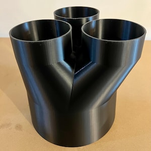 8&quot; to 4&quot; 3-Way Splitter Duct Connection for Woodwork Dust, Grow Tent