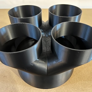 8&quot; to 4&quot; 4-Way Splitter Duct Connection for Woodwork Dust, Grow Tent