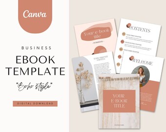 Ebook Template Canva | modern workbook / lead magnet / course template | ebook cover | Boho Style business coaching templates | worksheets