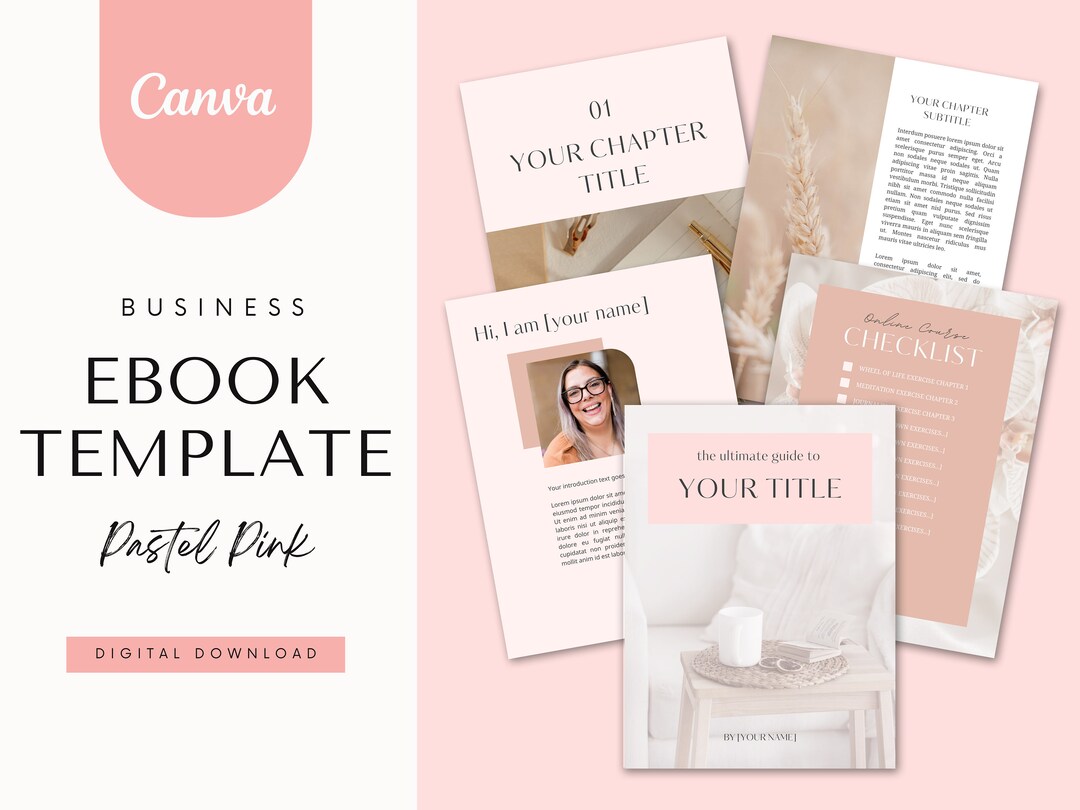 Ebook Template Canva | Editable Modern Workbook / Lead Magnet / Course ...