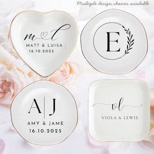 Personalized Engagement Ring Dish, Custom Engagement Ring Dish, Personalized ring dish, Wedding Bridesmaid Gift, Personalized Gift for her