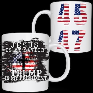 Trump-mok, 45 47 Trump-mok, beker verkiezingscampagne, politieke mok Trump, cadeau voor republikein, Trump-cadeau, keramische koffiemok Donald Trump 2024