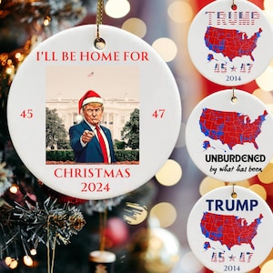 Trump Ornament 2024 Donald Trump Election Results Map Ornament Donald Trump Christmas Ornament Republican Gifts Trump Vance Ornament Trump