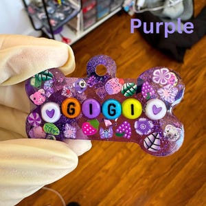 Personalized Resin Dog Tag-Personalized Pet ID- Custom dog tag-Dog tag Resin - Cat tag- Pet personalized tag- custom cat tag- Cute dog tag