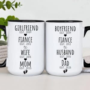 First Time Mom and Dad Mug Set, New Parents Gift, Personalized First Time Mom and Dad Mug, Gifts For New Parents, First Time Dad/mom Gift