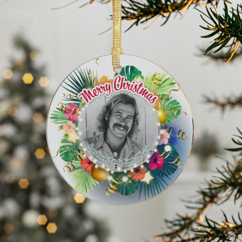 Jimmy Buffett Memory Christmas Acrylic Ornaments Etsy