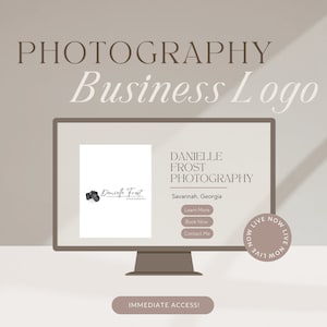 Customizable photography logo template in Canva