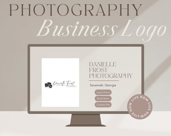 Customizable photography logo template in Canva