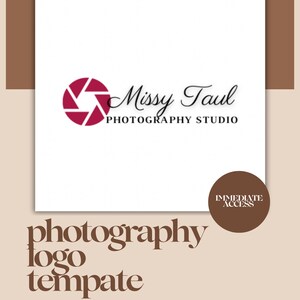 Customizable photography logo template in Canva