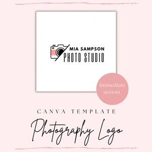 Customizable photography logo template in Canva